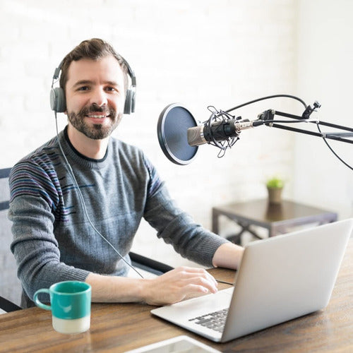 Soporte Brazo Micrófono Norplat Tiktok Estudio Grabación Negro