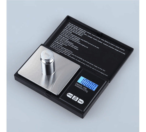 Gramera Digital De Bolsillo Pesa Digital Cukin 0.1 / 500 Gr Negro 500 G