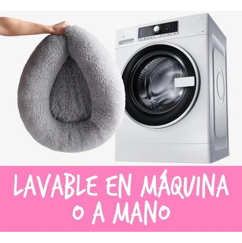 Cama Antiestrés Peluda Para Perros Y Gatos 60cm L Originales Arcoíris