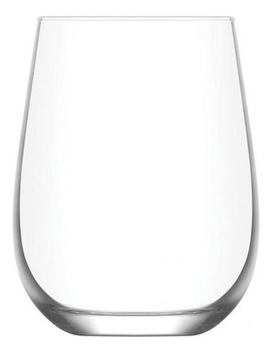 Set 6 Vasos De Vidrio 475ml Agua Vino Bebidas - Norplat Transparente