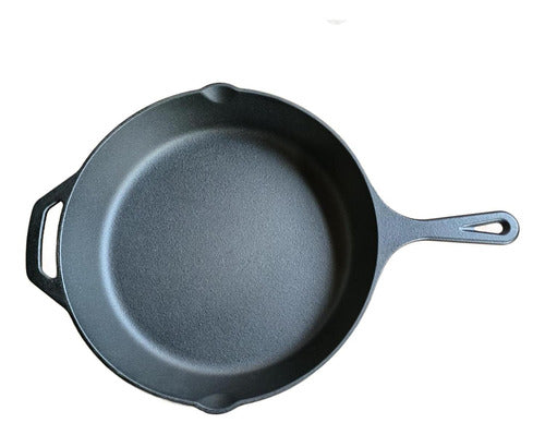 Sarten Fierro Hierro Fundido 31 Cm 3.2 Litros - Cukin Negro