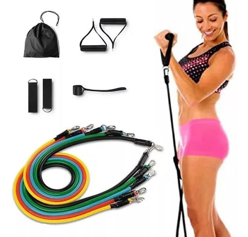Set Bandas Elásticas Resistencia Para Ejercicios 11 Piezas