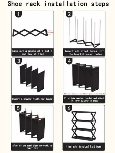 Zapatero Repisa Dormitorio Orden 15 Pares Zapatos - Norplat Negro