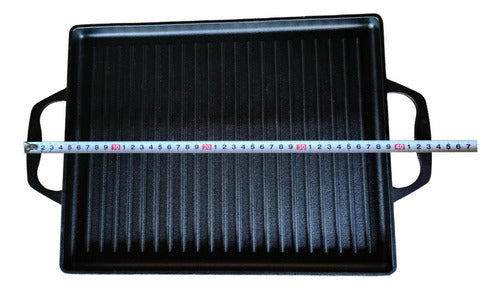 Plancha Hierro Fundido Menaje C/ Azas Hierro Fundido Norplat Negro