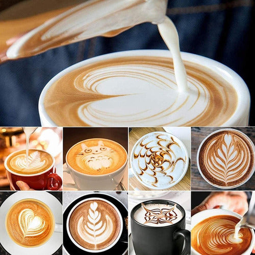 Jarro Lechero Jarra Leche Acero Espuma Texturizar - Norplat Plateado