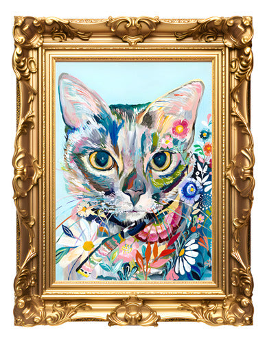 Bordado Pintura Diamante - 40x30cm Diseños Varios - Norplat Gato - Wa424