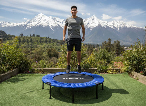 Trampolín Fitness 100cm Plegable Cama Elástica - Norplat Azul