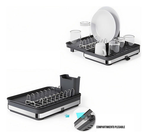 Secaplatos Escurridor Platos Loza Acero Inoxidable - Norplat Negro