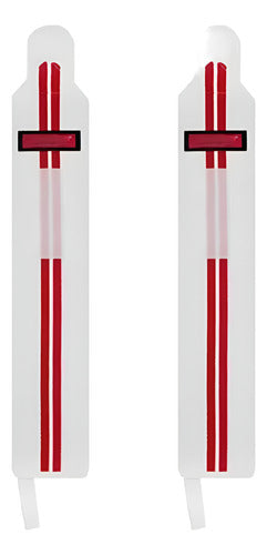 Par Muñequeras Crossfit Fitness Gym Elasticada Norplat Blanco+rojo