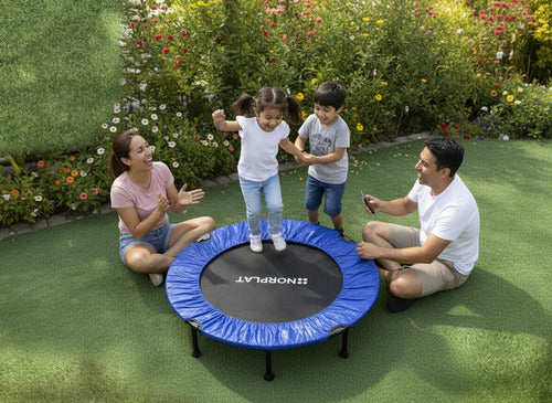 Trampolín Fitness 100cm Plegable Cama Elástica - Norplat Azul