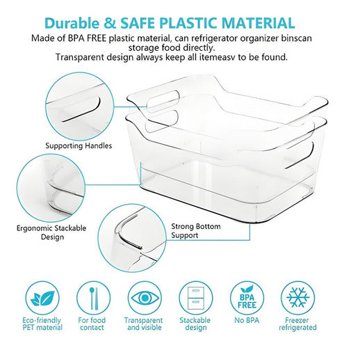 4 Organizador De Refrigerador Contenedor Organizador Despens