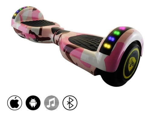 Hoverboard Eciclos Speaker Bluetooth Scooter Diseños Pink Camo (rosa)