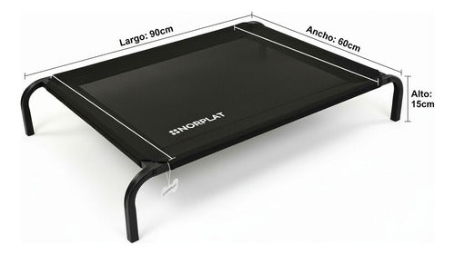 Cama Elevada Altura Para Mascota Perro Gato Talla M Norplat Negro Elevado