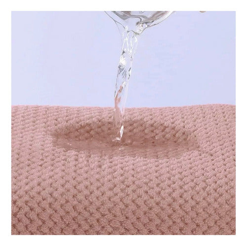 3 Toallas Baño Microfibra Alta Calidad Secado Rápido Norplat Marrón Lisa