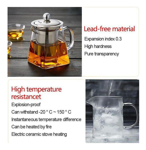 Tetera Para Preparar Te Para Infusiones De Vidrio - Norplat