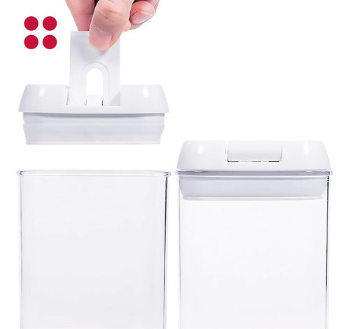 Contenedor Alimentos Hermético Cierra Fácil 1.7 Lts - Cukin Blanco