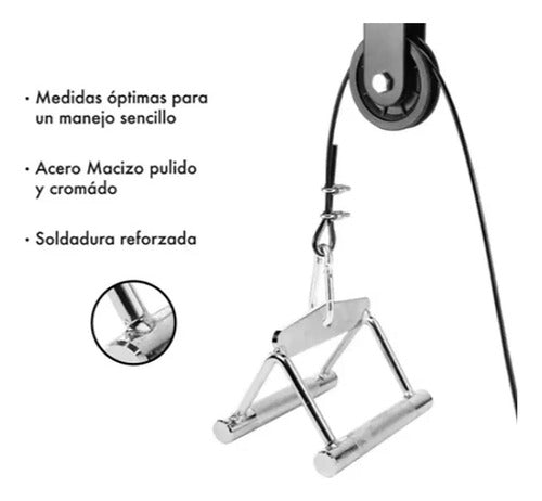 Agarre Neutro Polea De Acero Norplat Accesorio Entrenamiento
