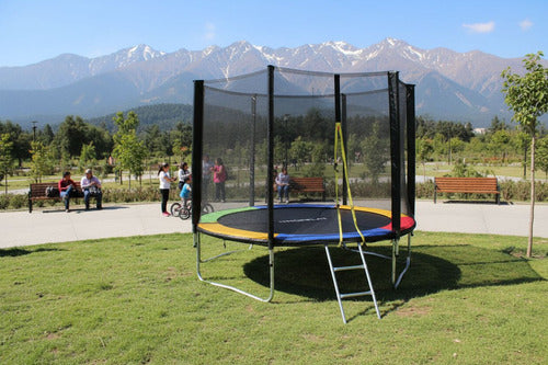 Cama Elástica Norplat Para Niños 8pies 2.44mt Con Escalera Negra Multicolor