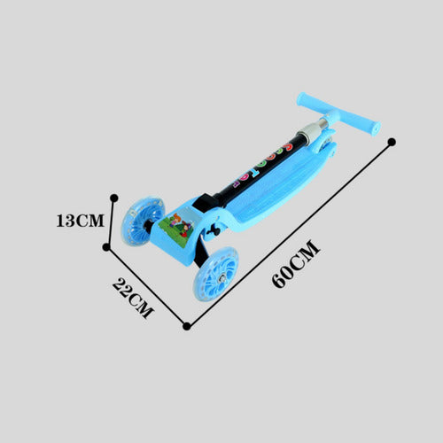 Scooter Rebelde Kids Con Luces Para Niños / Niñas Rosa Ositos