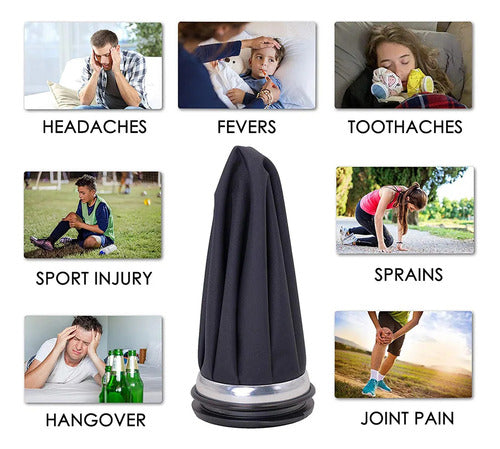 Bolsa Hielo 28cm Guatero Agua Frio Calor Caliente - Norplat - - Negro