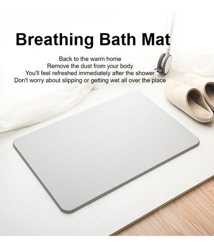 Alfombra Piso Baño Diatomita Secado Ultra Rápido - Norplat Gris Oscuro Lisa