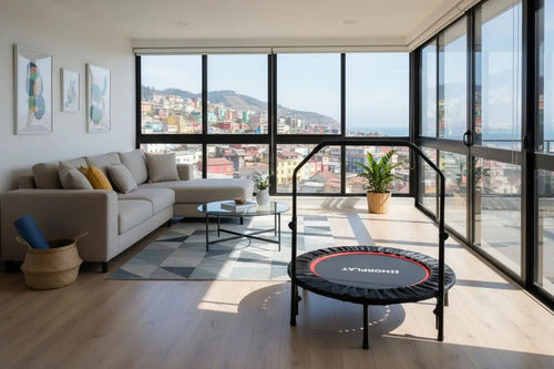 Trampolín Home Fitness Plegable 100cm Cama Elástica Portátil Negro