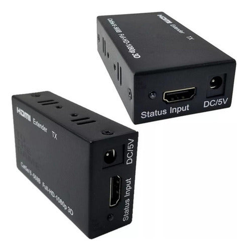 Extensor Hdmi 60 Metros Por Rj45 Cat5e/6e 1080p - Norplat Negro