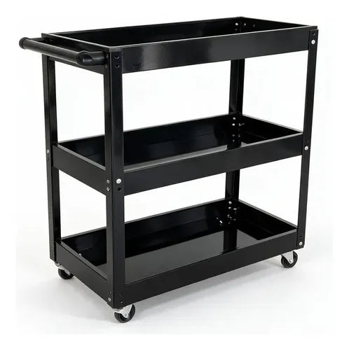 Carro Organizador Porta Herramienta 3 Nivel Metálico Norplat Negro
