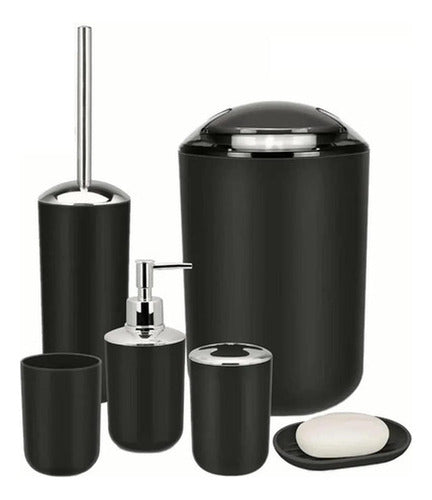 Set De Accesorios Para Baño - 6 Piezas - Norplat Negro