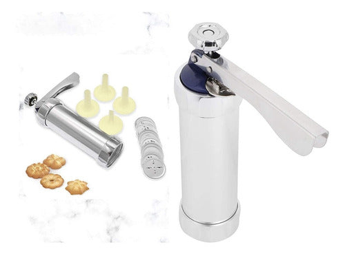 Maquina Para Hacer Galletas O Rellenar Churros Biscuit Maker Plateado