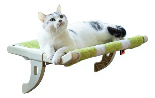 Cama Colgante Gato Hamaca Ventana Hasta 15kg - Norplat Verde Oliva Rayado