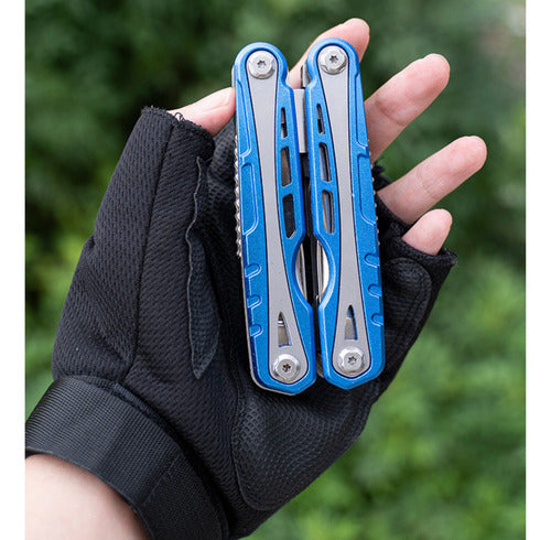 Alicate Norplat Multifuncional Universal Cortante 14 En 1 Azul