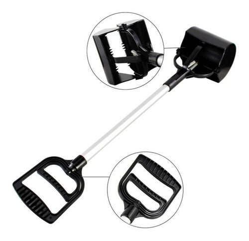 Pala Pinza Grande Recoge Fecas Excremento Mascota - Wuf Negro