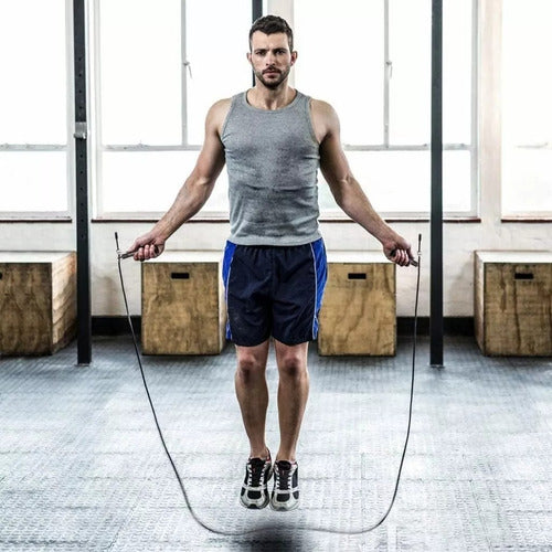 Cuerda Para Saltar Cardio Crossfit Deporte Velocidad Norplat Negro