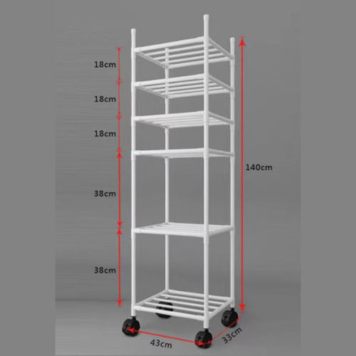 Organizador De Ollas Tapas Platero Secador Cocina 6 Niveles Blanco