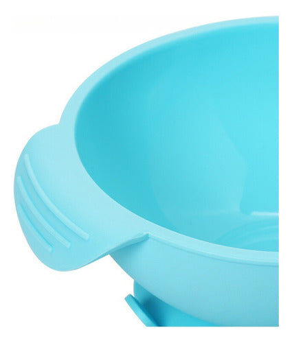 Bowl Grande Silicona Con Ventosa Para Bebé Y Niño - Norplat Celeste