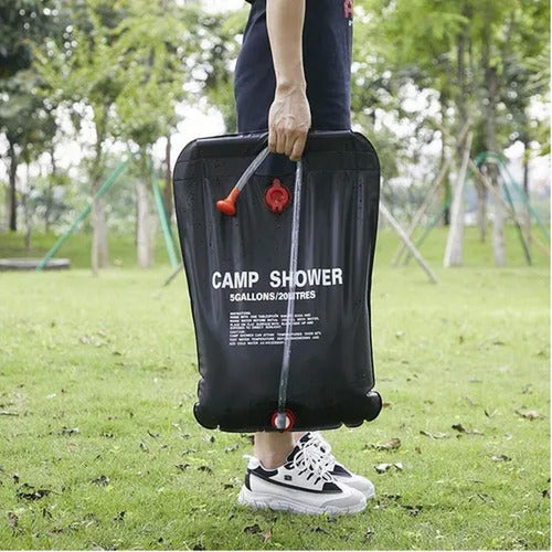 2 Ducha Portatil Recargable Norplat - Ducha Solar Baño 20lts Negro