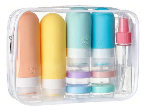 Set De Viaje Botellas Plásticas Dispensadoras 17 Pcs Norplat Pelicano