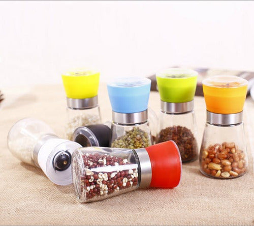 10 Saleros Y Pimenteros Molinillos P/ Sal Especies - Norplat Negro Rojo Naranja Amarillo Blanco