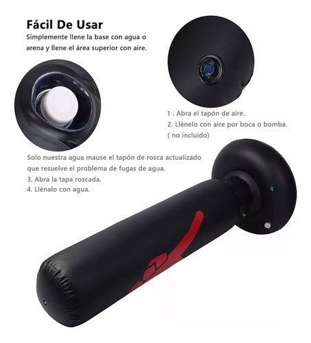 Saco De Boxeo De Pie Inflable 160cm + Bomba De Pie