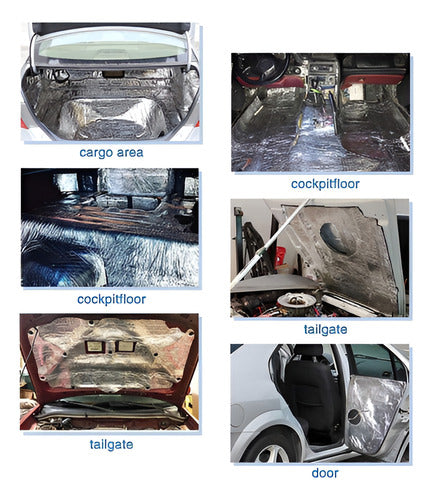 Lamina Goma Aislante 10mm Sonido Termico Puertas - Norplat Plateado