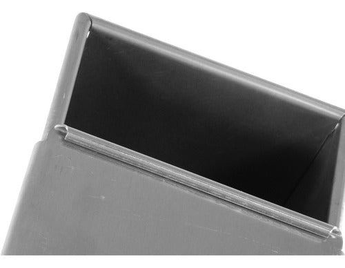 Molde De Aluminio Con Tapa P/ Queque O Pan De Molde - Cukin Plateado