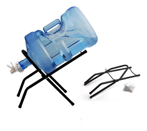 Estante Para Bidones Agua Dispensador Botellon 20lts Norplat Negro