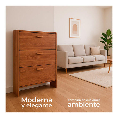 Zapatero Recibidor Mueble Para Zapatos Organizador - Norplat Marrón