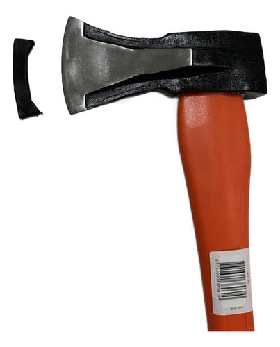 Hacha Para Leña 90cm De Acero Carbono Mango Pp+tpr - Norplat Naranja