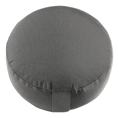 Zafú O Cojín De Meditación , Relleno De Cáscara De Arroz. Gris