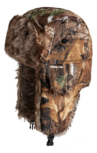 Gorro Invierno Ruso Unisex Calido Termico Camuflado Norplat Verdemarrón M
