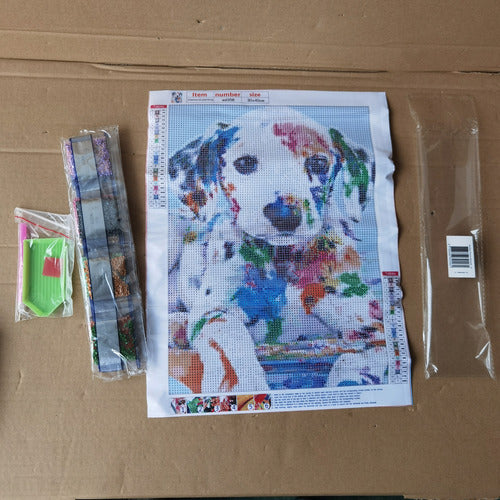 Bordado Pintura Diamante - 40x30cm Diseños Varios - Norplat 16 - Dalmata