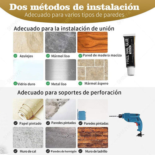 Repisas Esquineras Organizador Baño 2 Pisos Aluminio Norplat Plateado