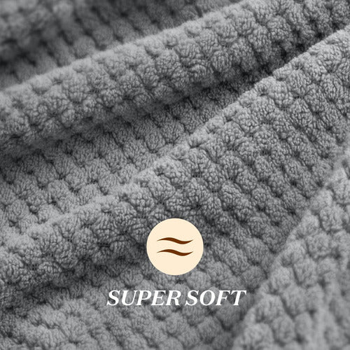 Toalla Turbante Para El Cabello Pelo De Microfibra - Norplat Gris Lisa